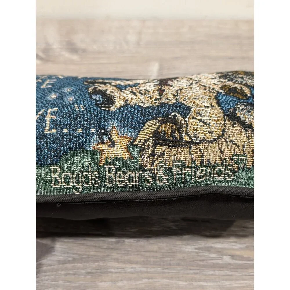 Boyds Bears & Friend Throw Pillow Tapestry Miracles Happen To Those Who Believe